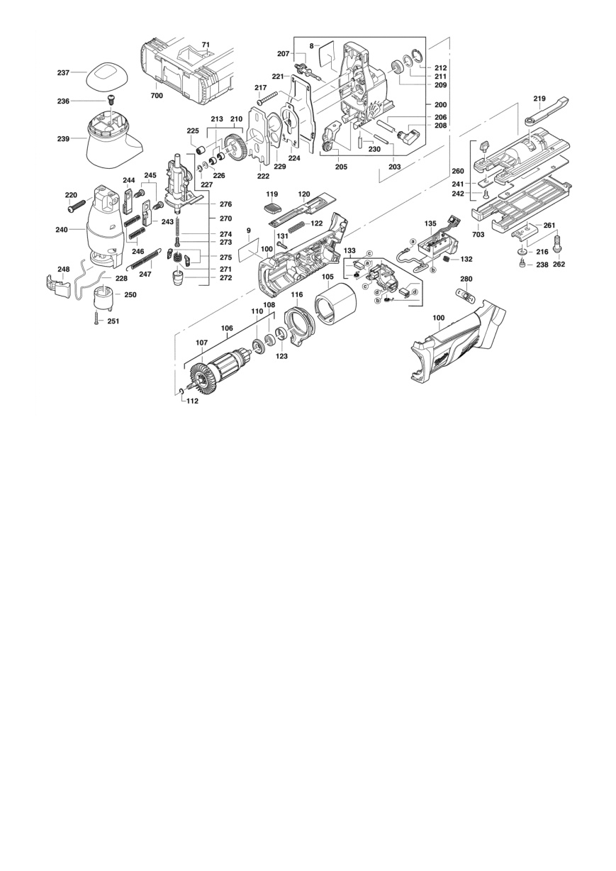 Взрыв-схема Лобзик Milwaukee HD18JSB-0