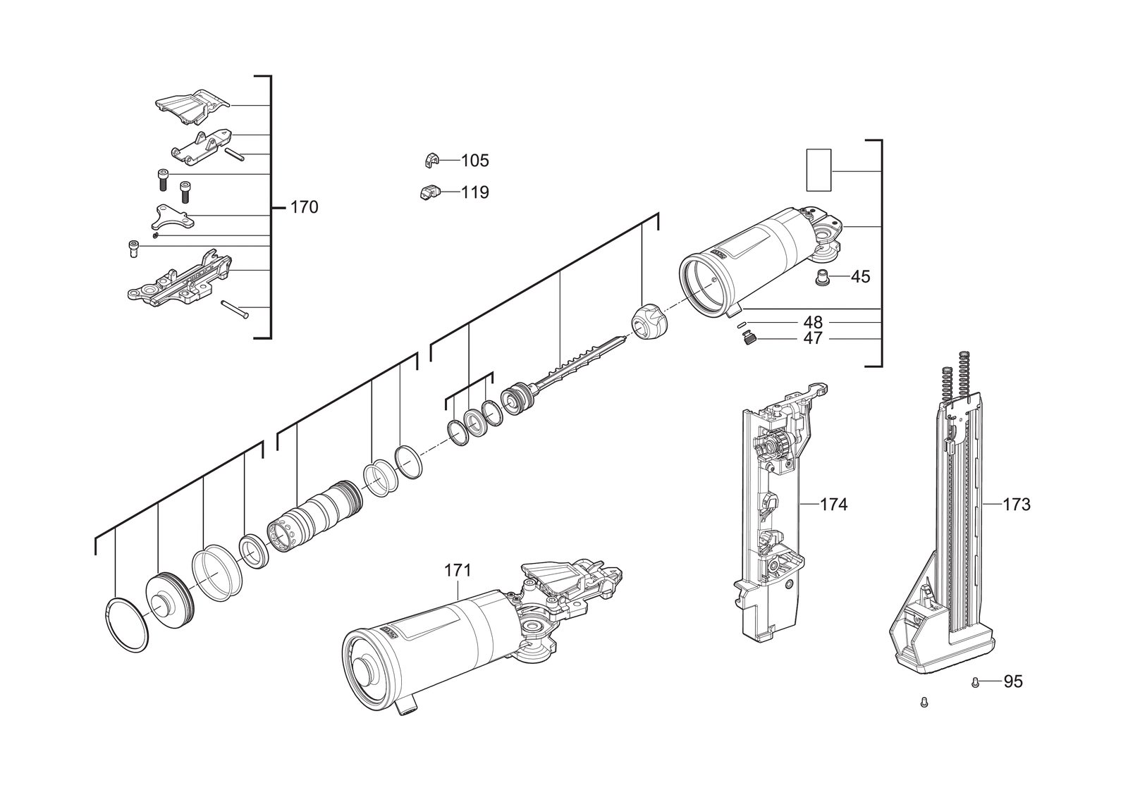 Взрыв-схема Milwaukee M12FCN18GS-0X — лист 3