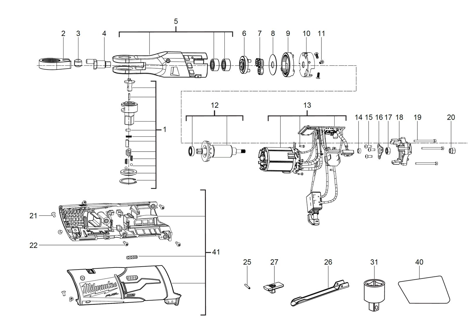 Взрыв-схема Milwaukee M12FIR12-0 — лист 4