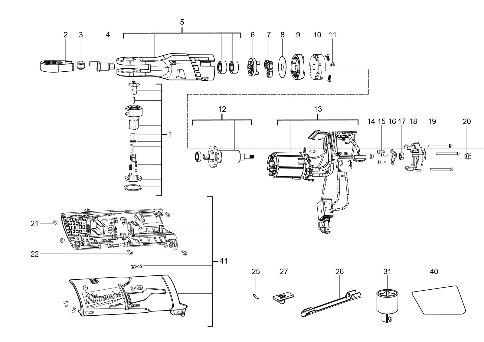 Взрыв-схема Milwaukee M12FIR38-0 — лист 4