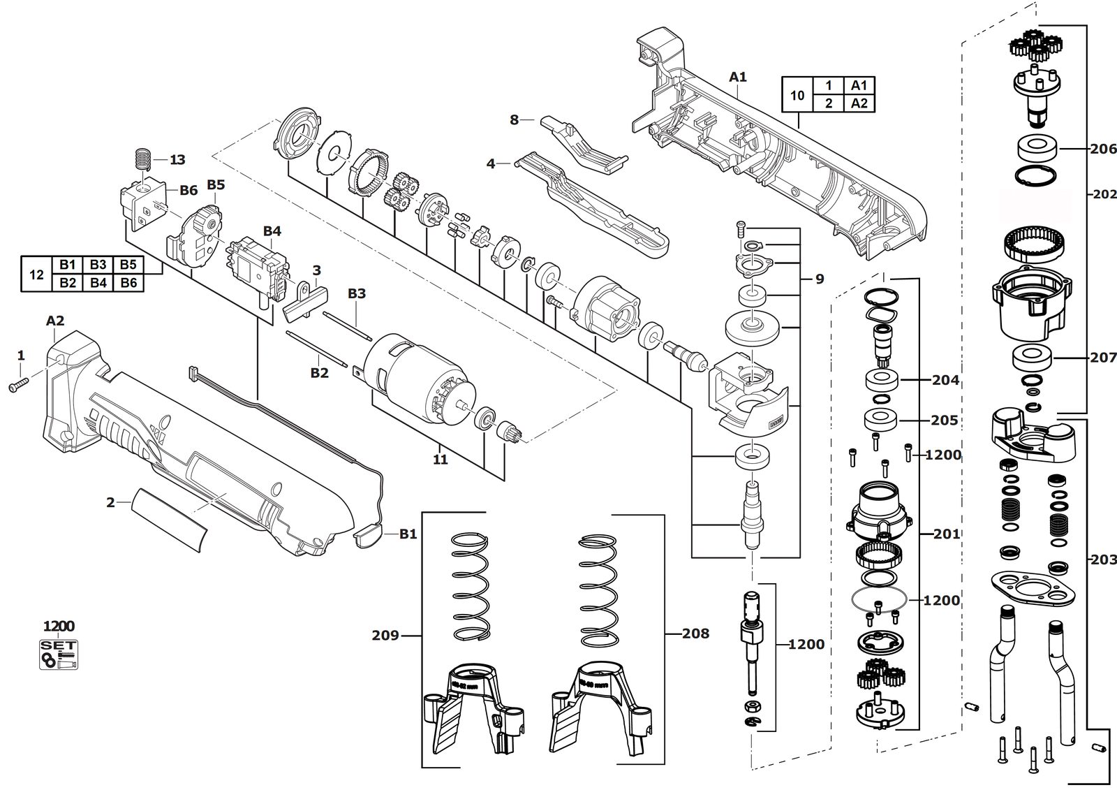 Взрыв-схема Пила Milwaukee M18BSBT-0X