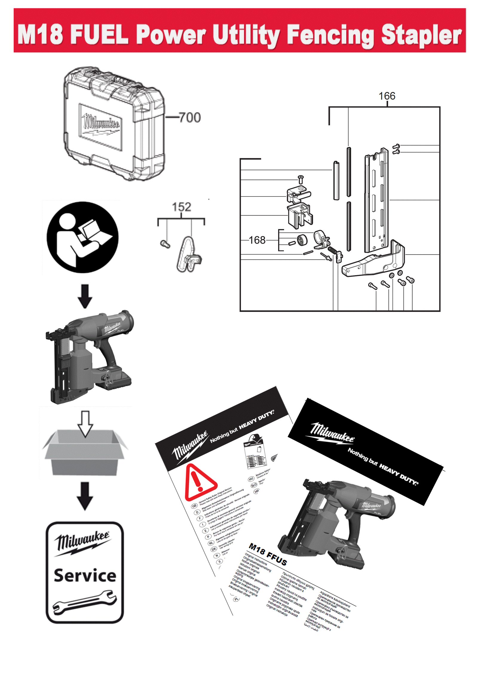 Взрыв-схема Инструмент Milwaukee M18FFUS-302C
