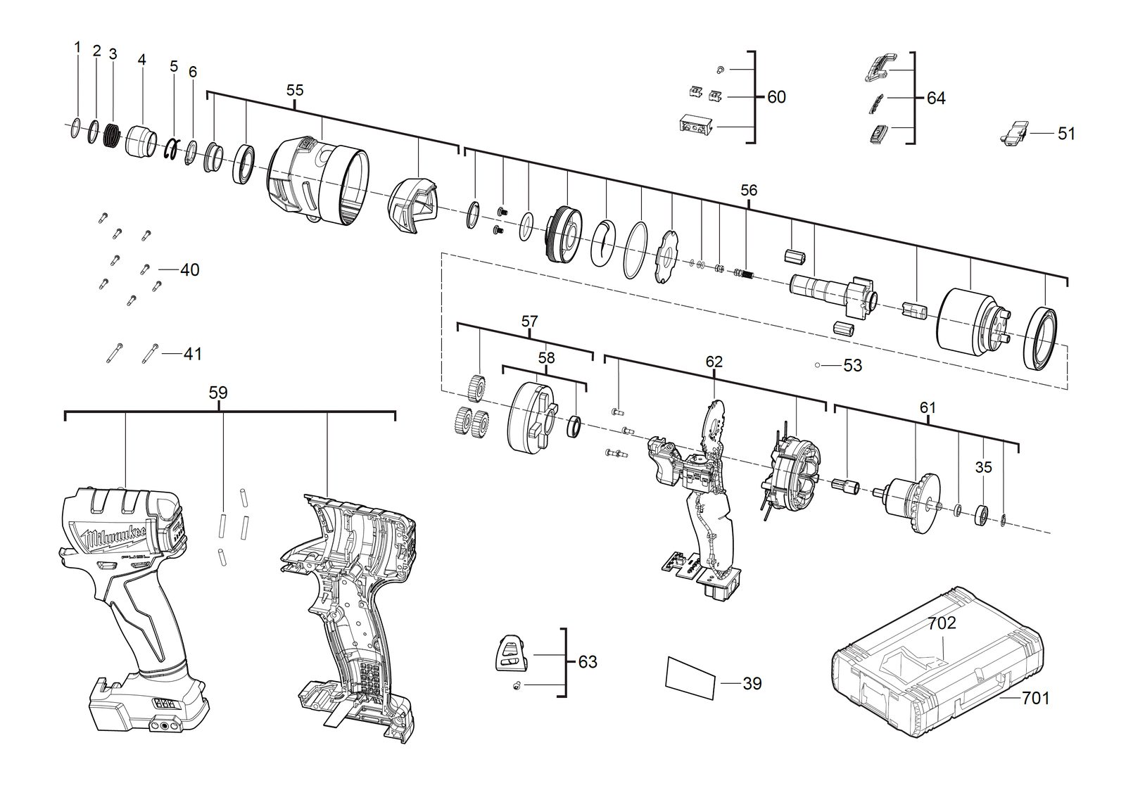 Взрыв-схема Milwaukee M18FQID-0X — лист 3