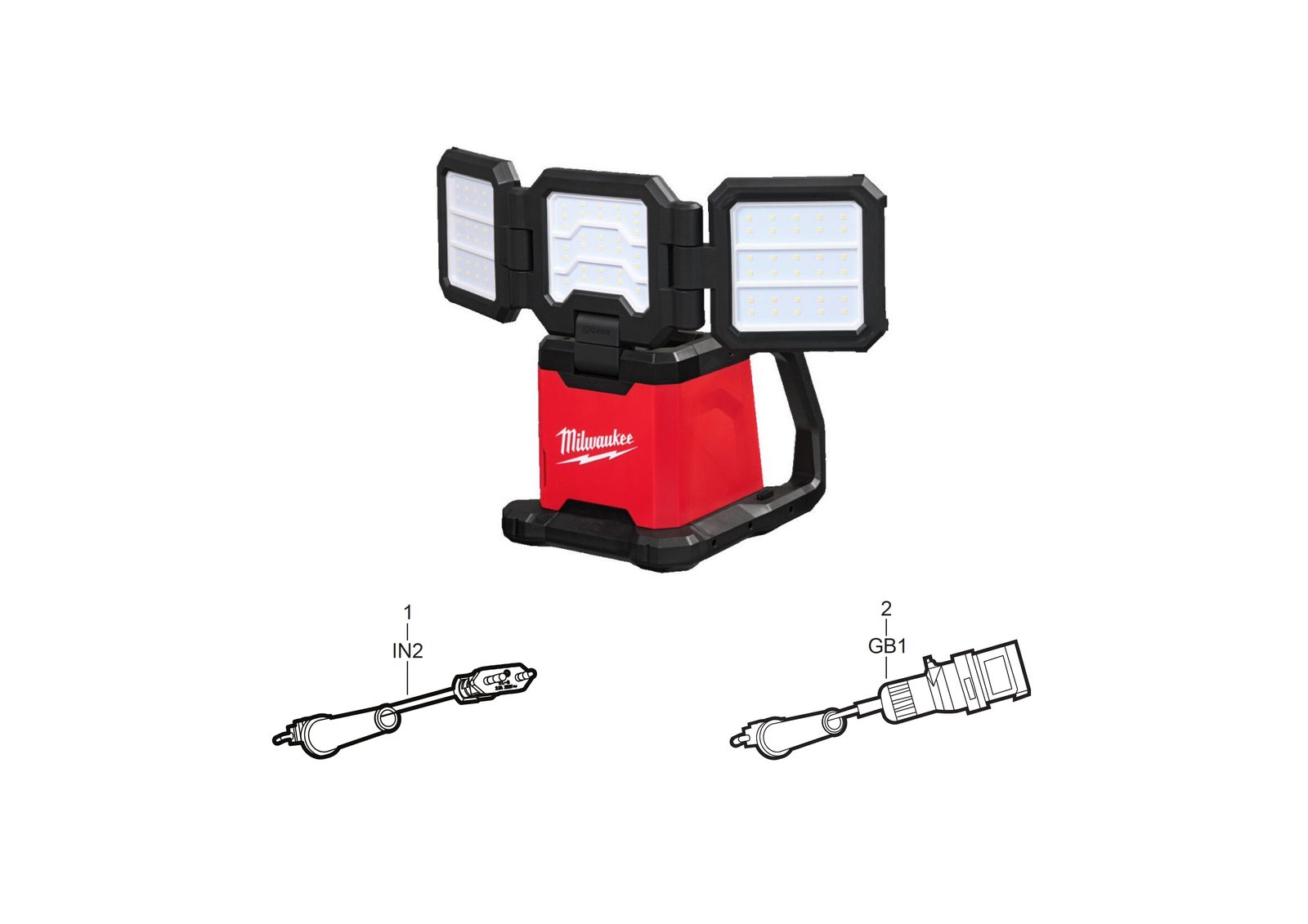 Взрыв-схема Осветительный прибор Milwaukee M18MDTL-0